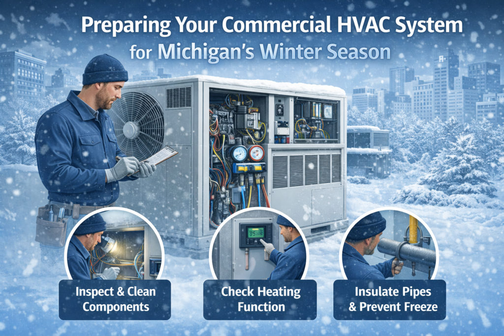 preparing commercial HVAC system for winter