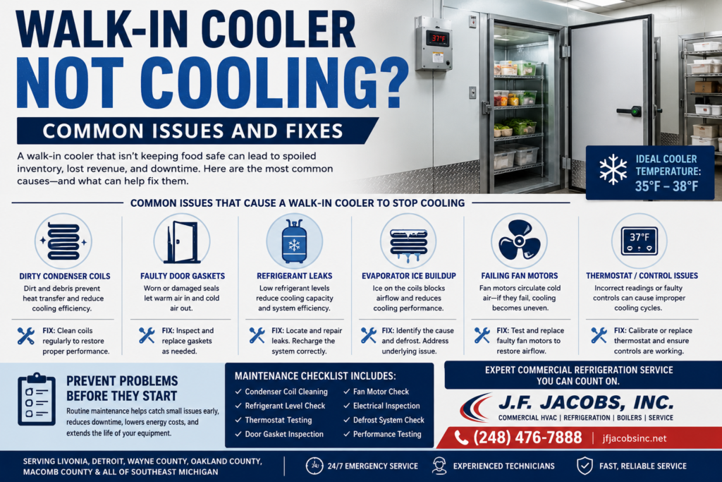 walk in cooler not cooling? Common fixes and issues